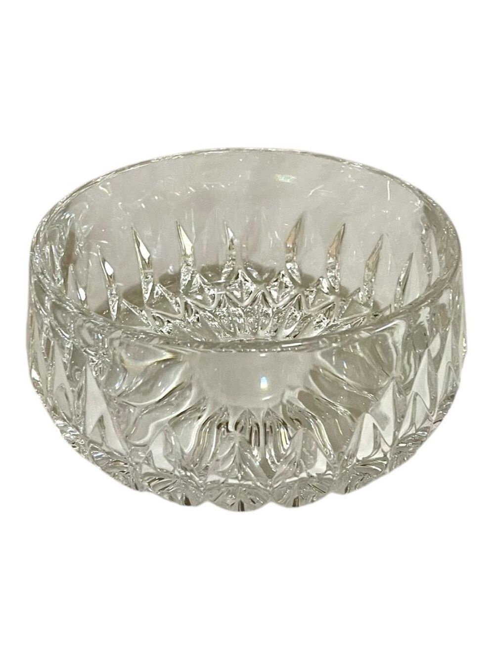 Gorham 5” Round Crystal Bowl “ Althea” (Cut), Vertical Cuts on Bowl Sparkling